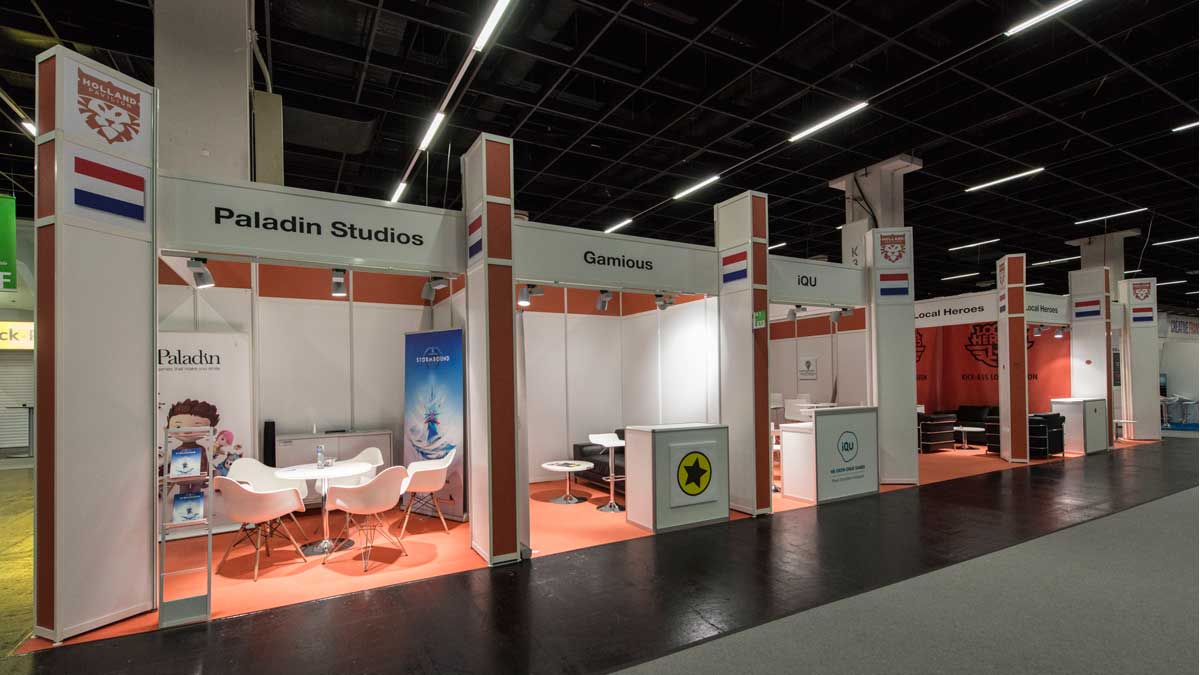 Group stand type A: Stand construction with modern colour concept at reasonable costs.